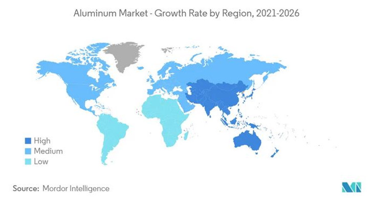 رشد مصرف جهانی آلومینیوم